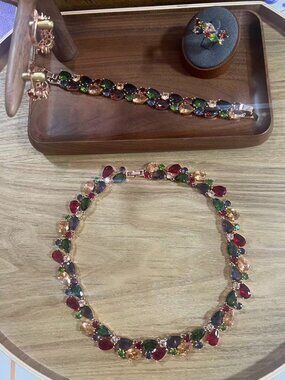 Crystal gemstone jewelry SET